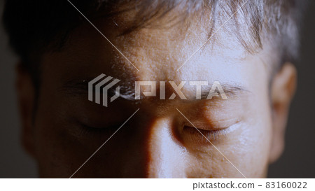 閉著眼睛的中年人 83160022