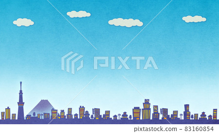 插圖:中午的街景剪影 插圖:中午的街景剪影 83160854