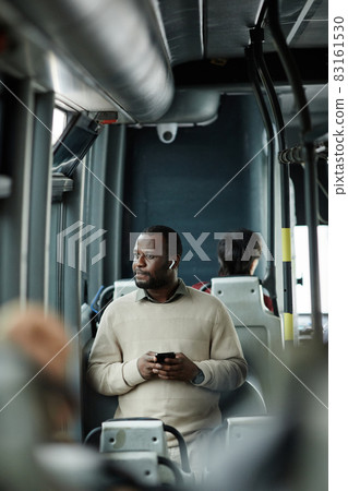 African American Man Traveling by Bus African American Man Traveling by Bus 83161530