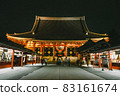 Sensoji Temple illuminated at night 83161674