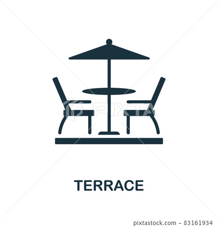 Terrace icon. Monochrome sign from balcony collection. Creative Terrace icon illustration for web design, infographics and more Terrace icon. Monochrome sign from balcony collection. Creative Terrace icon illustration for web design, infographics and more 83161934