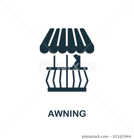 Awning icon. Monochrome sign from balcony collection. Creative Awning icon illustration for web design, infographics and more 83161944