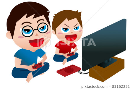 TV game parent and child TV game parent and child 83162231
