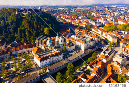 Panorama of the Slovenian capital Ljubljana in morning Panorama of the Slovenian capital Ljubljana in morning 83162466