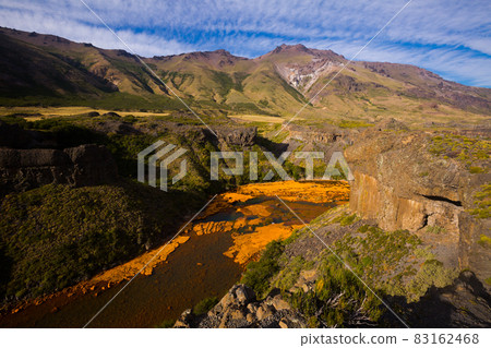 View of Agrio river near Salto del Agrio waterfall View of Agrio river near Salto del Agrio waterfall 83162468