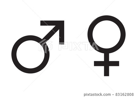male and female symbols icon vector for graphic design, logo, website, social media, mobile app, UI illustration 83162808