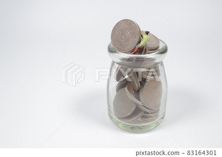a mini figure Climb on bottle of coins a mini figure Climb on bottle of coins 83164301