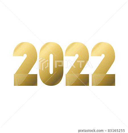 2022 Happy New Year. Abstract geometric cover design background. 2022 numbers in thin lines striped style vector illustration. Annual Report, banner, brochure, label, poster. Golden yellow colors 2022 Happy New Year. Abstract geometric cover design background. 2022 numbers in thin lines striped style vector illustration. Annual Report, banner, brochure, label, poster. Golden yellow colors 83165255