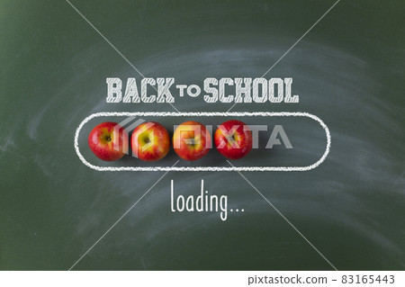 Back to school concept with loading bar 83165443