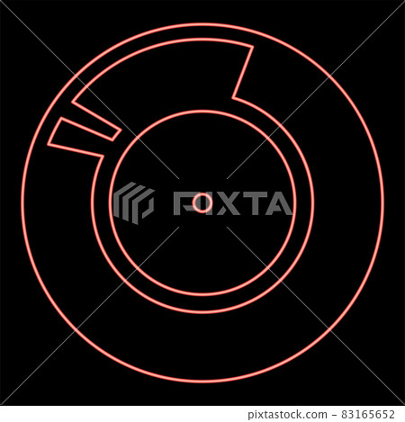 Neon vinyl record retro sound carrier red color vector illustration flat style image 83165652