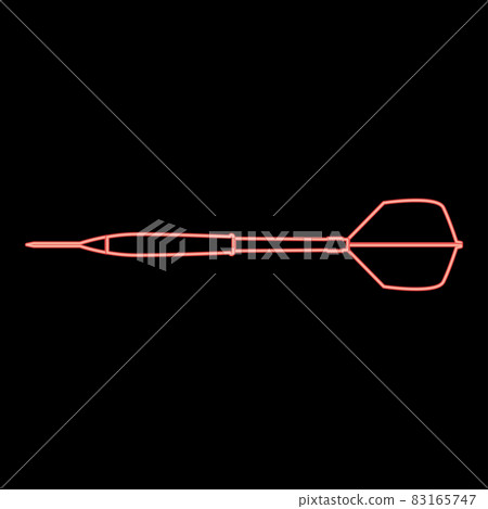 Neon dart arrow red color vector illustration... - Stock Illustration ...