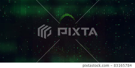 Computer hacker on abstract binary code background. Hacking concept 83165784