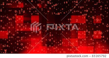 Abstract Technology Binary Code Dark Red Background. Cyber Attack, Ransomware, Malware, Scareware Concept 83165792