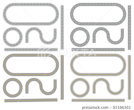 Railroad road 01_05 (various road / shape sets) Railroad road 01_05 (various road / shape sets) 83166301