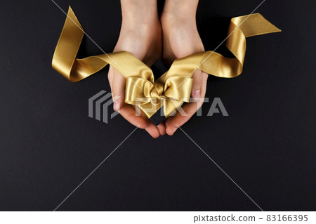 Close up shot of nice present on copy space background. 83166395
