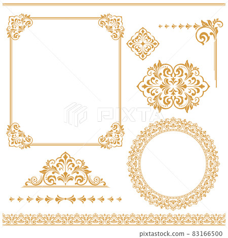 Vintage Set. Floral elements for design monograms, 83166500
