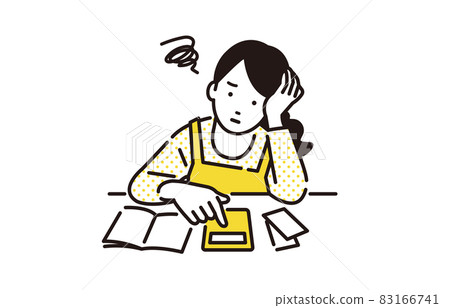 Housewife who manages the person's household _ worried Housewife who manages the person's household _ worried 83166741