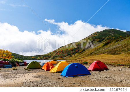 View of Hakuba Oike Sanso tent field 83167654