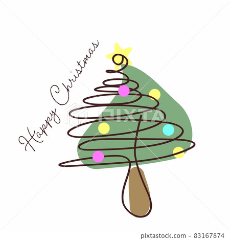 Hand-painted art-style Christmas card 83167874