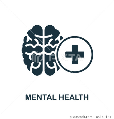 Mental Health icon. Monochrome sign from cognitive skills collection. Creative Mental Health icon illustration for web design, infographics and more 83169184