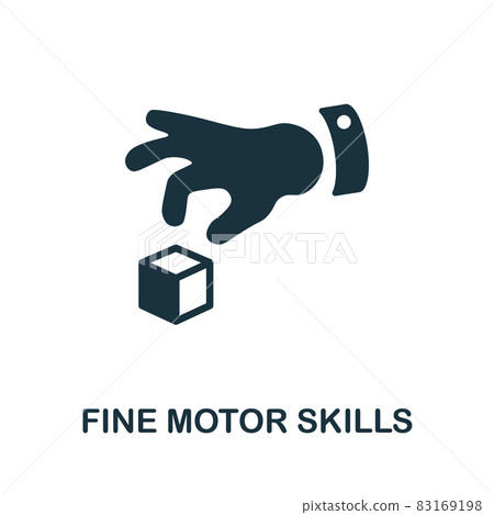 Fine Motor Skills icon. Monochrome sign from cognitive skills collection. Creative Fine Motor Skills icon illustration for web design, infographics and more Fine Motor Skills icon. Monochrome sign from cognitive skills collection. Creative Fine Motor Skills icon illustration for web design, infographics and more 83169198