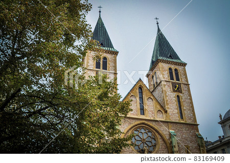 Catholic Cathedral in Sarajevo Old Town (Bosnia and Herzegovina) 83169409
