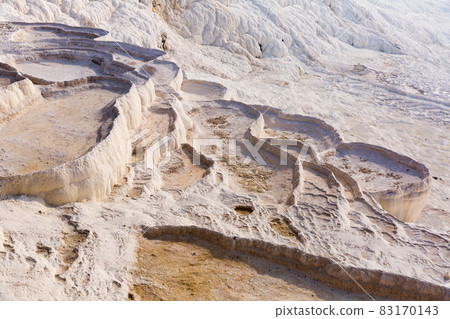 Natural travertine pools and terraces in Pamukkale Natural travertine pools and terraces in Pamukkale 83170143