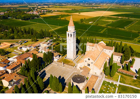 Aerial view of Aquileia with Basilica di Santa Maria Assunta Aerial view of Aquileia with Basilica di Santa Maria Assunta 83170150