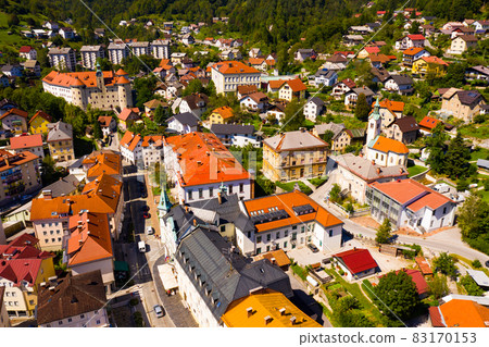 Idrija township with Gewerkenegg Castle 83170153