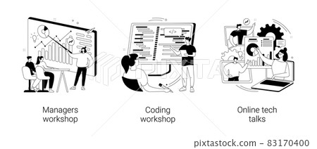 Employee skills training abstract concept vector illustrations. 83170400