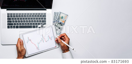 Shares stockmarket. Finance application for sell, buy and analysis profit dividend statistics. Investment business technology app on digital screen. Business graph background with copy space. Shares stockmarket. Finance application for sell, buy and analysis profit dividend statistics. Investment business technology app on digital screen. Business graph background with copy space. 83171693