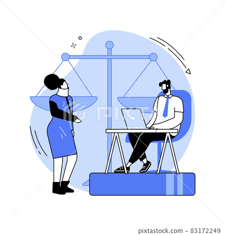 Personal injury lawyer abstract concept vector illustration. Personal injury lawyer abstract concept vector illustration. 83172249