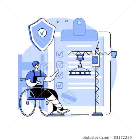 Occupational accident insurance abstract concept vector illustration. Occupational accident insurance abstract concept vector illustration. 83172250