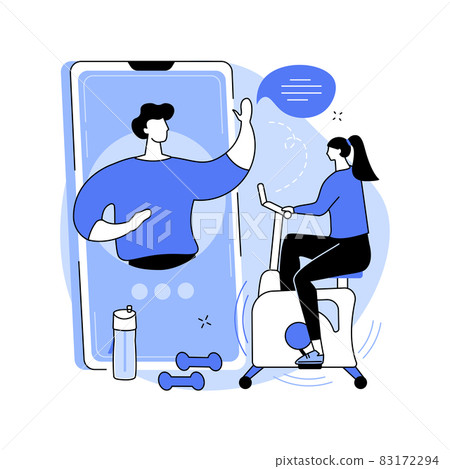 Online coach abstract concept vector illustration. 83172294