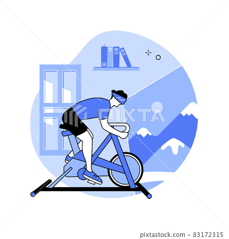 VR fitness gym abstract concept vector illustration. VR fitness gym abstract concept vector illustration. 83172315