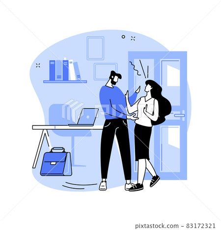 Sexual harassment abstract concept vector illustration. Sexual harassment abstract concept vector illustration. 83172321