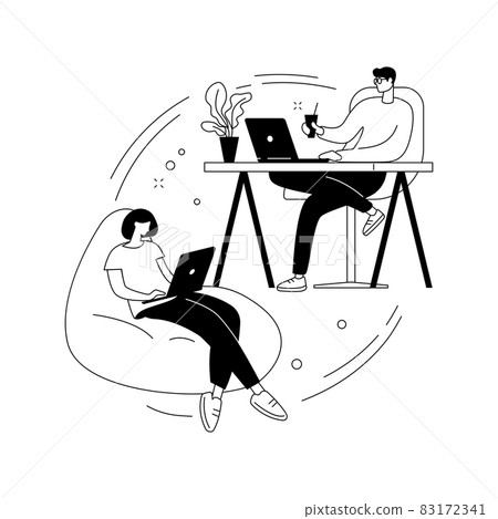 Coworking abstract concept vector illustration. 83172341