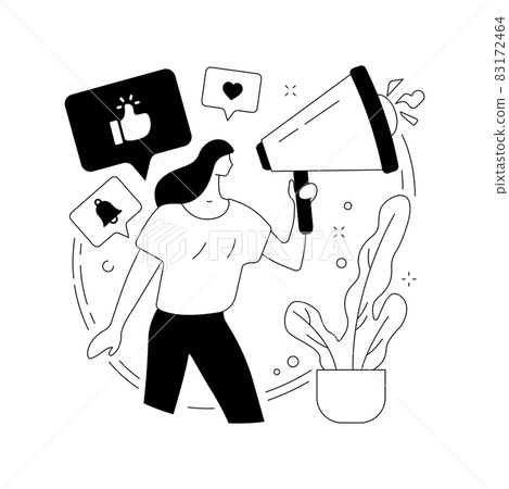 Follow us abstract concept vector illustration. Follow us abstract concept vector illustration. 83172464