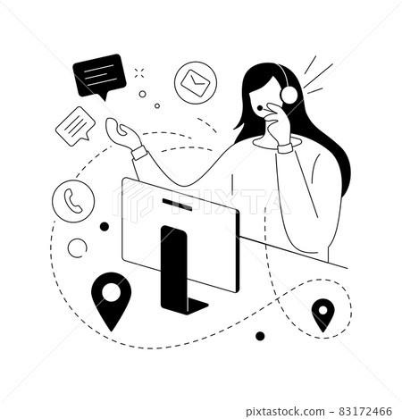Contact us abstract concept vector illustration. Contact us abstract concept vector illustration. 83172466