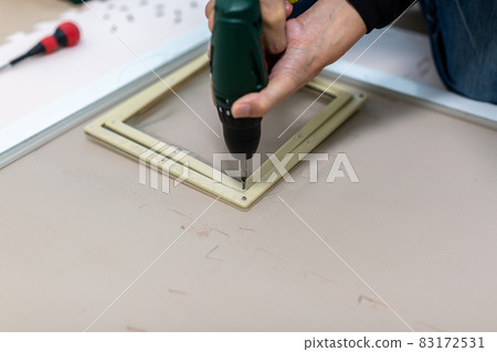 Screen door replacement, dog doorway DIY 83172531