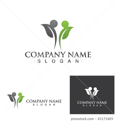 Leaf tree green logo and symbol vector eps10 - Stock Illustration ...