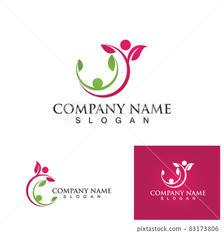 Leaf tree green logo and symbol vector eps10 - Stock Illustration ...