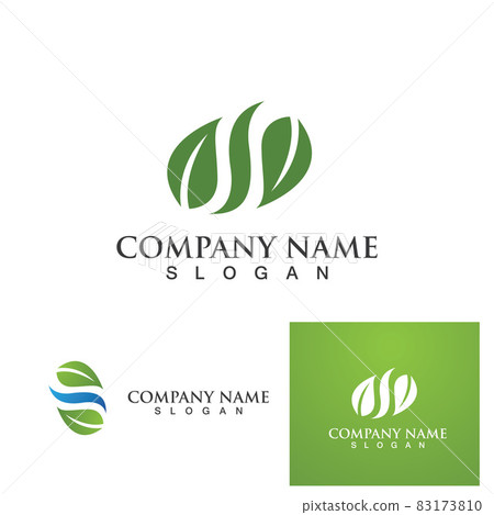 Leaf tree green logo and symbol vector eps10 - Stock Illustration ...