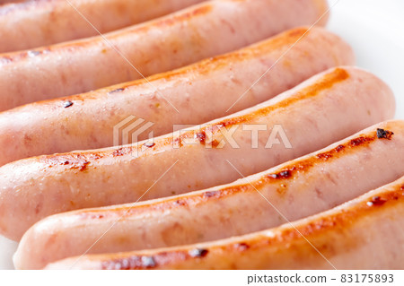 Baked wiener sausage. Baked wiener sausage. 83175893