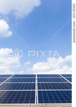 Blue sky and solar panel Blue sky and solar panel 83176583