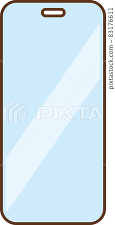從正面看智能手機保護玻璃的插圖 83176611