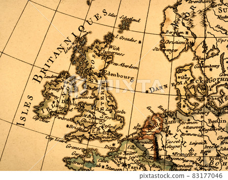 Antique world map UK 83177046