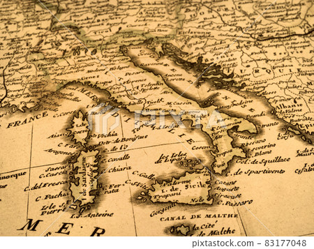 Antique world map Italy 83177048