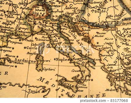 Antique world map Italy 83177068