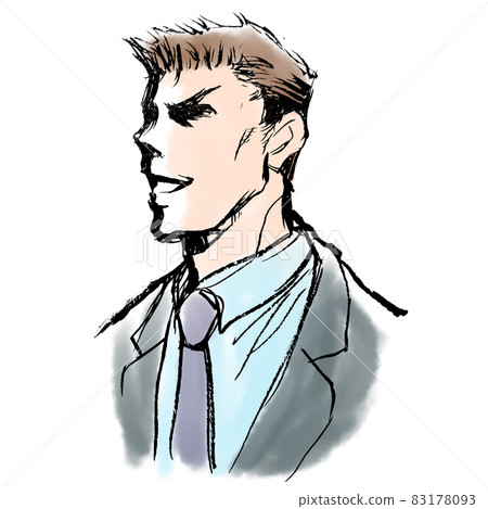 Astringent businessman brush drawing Astringent businessman brush drawing 83178093